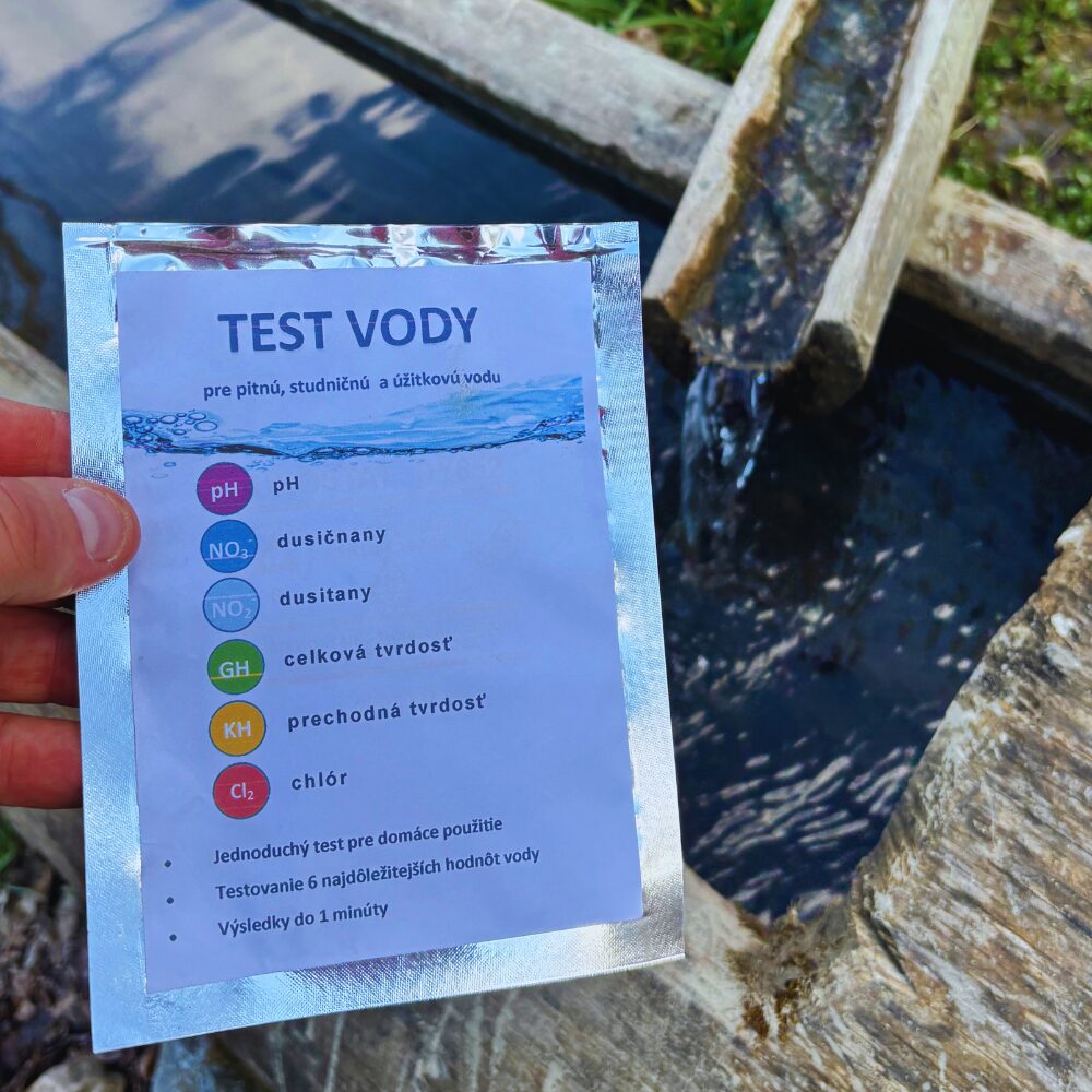 Domáci test pitnej vody v prameni na chate